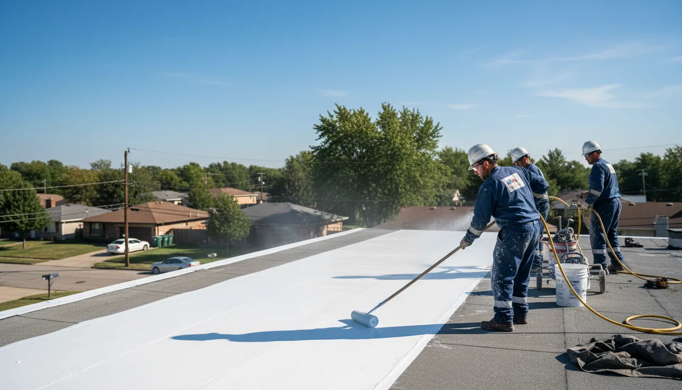 Commercial roof coating in Burdick, KS near me